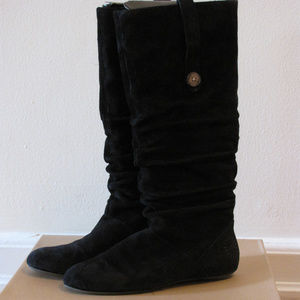 Ugg HighKoo Black Suede Boots Size 9